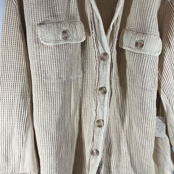 FREE PEOPLE ONE SCOUT JACKET SAND NWT MEDIUM - Picture 7 of 8
